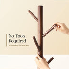 Solid Wooden Coat Rack Freestanding with 8 Hooks
